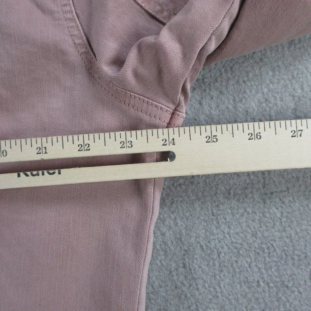 Risen Jacket Womens Large Mauve Pink Deconstructed Distressed Denim Trucker NWT - Picture 9 of 11
